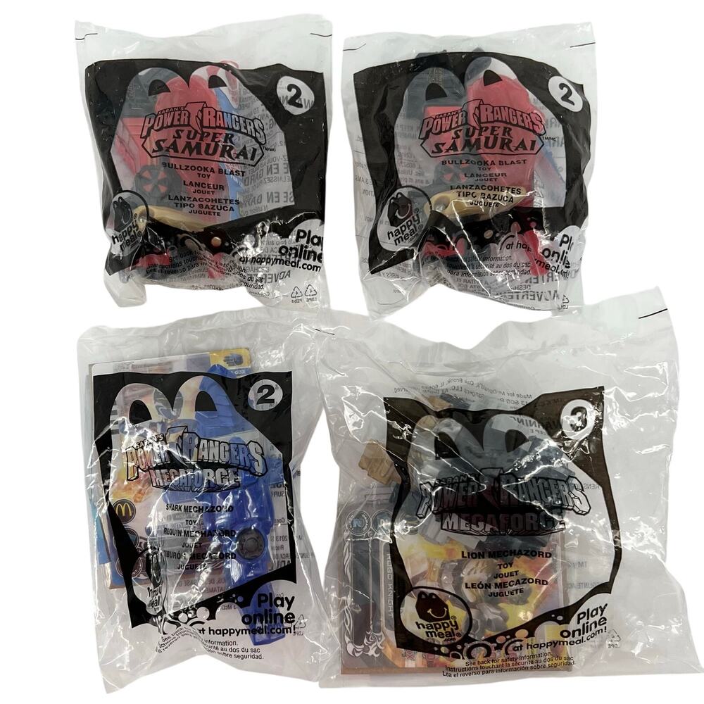 Power Rangers McDonald’s Happy Meal toys set of 4